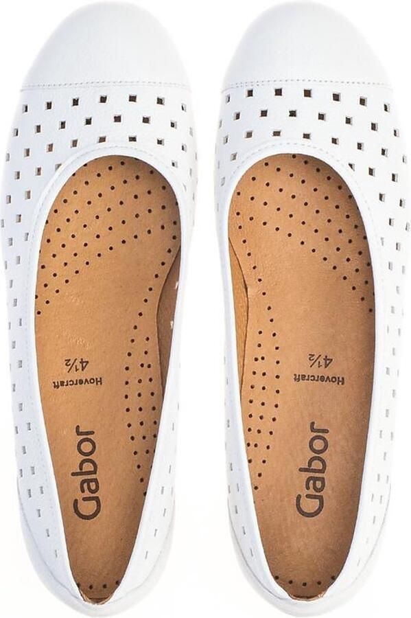 Gabor Ballerina Shoes w holes Wit Dames - Foto 5