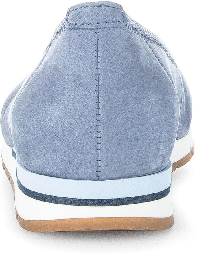 Gabor Blauwe nubuck leren ballerina's Blue Dames