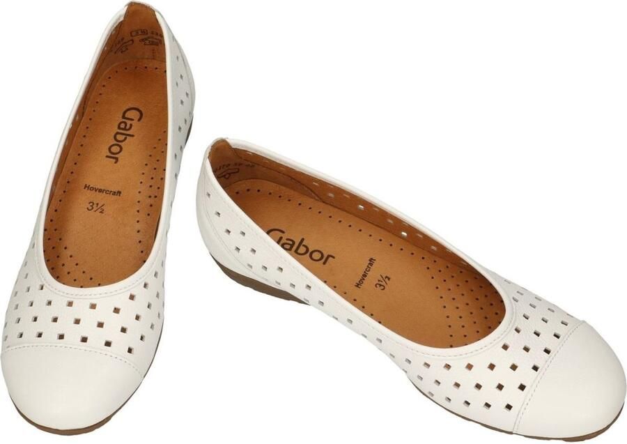 Gabor Dames Hovercraft Ballerina Schoenen White Dames - Foto 2