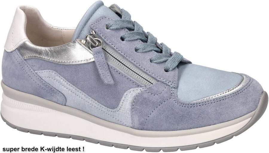 Gabor sneakers 86.307.64 lichtblauw wijdte K extra breed