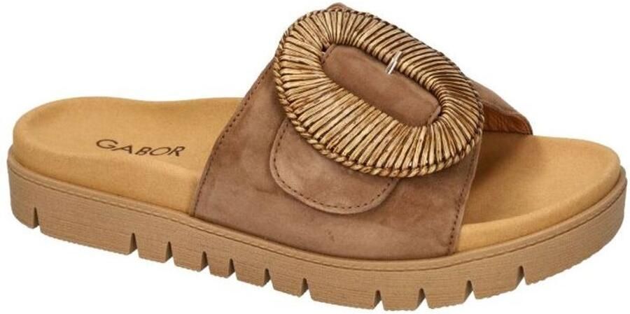Gabor 83.742.14 Slippers Bruin Suede Dames Bruin