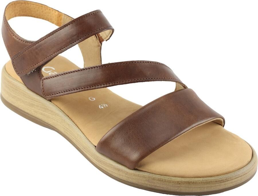 Gabor Moderne Comfortabele Leren Sandalen Brown Dames