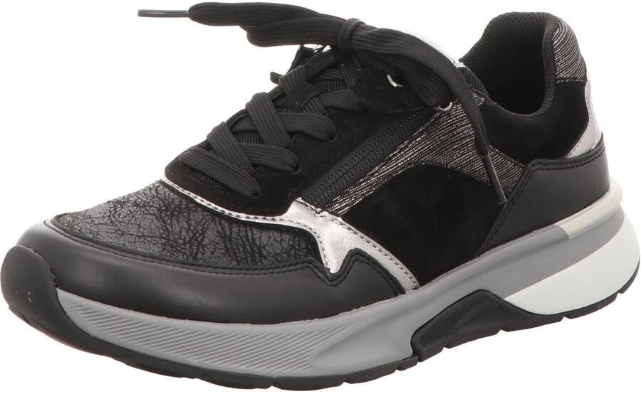 Gabor Rollingsoft Sneakers met sleehak vrijetijdsschoen lage schoen veterschoen contrastafwerkingen - Foto 2