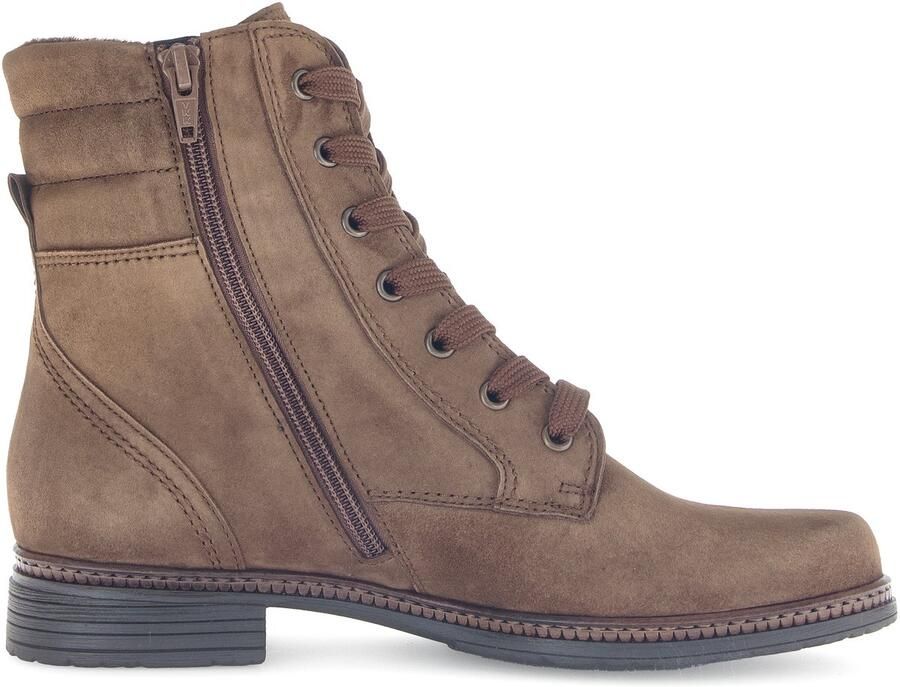 Gabor Veterlaarsjes blokhak veterschoenen met sierritssluiting aan de buitenkant - Foto 2