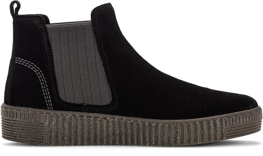 Gabor Chelsea-boots plateau enkellaars instapschoen met subtiele contrastnaden