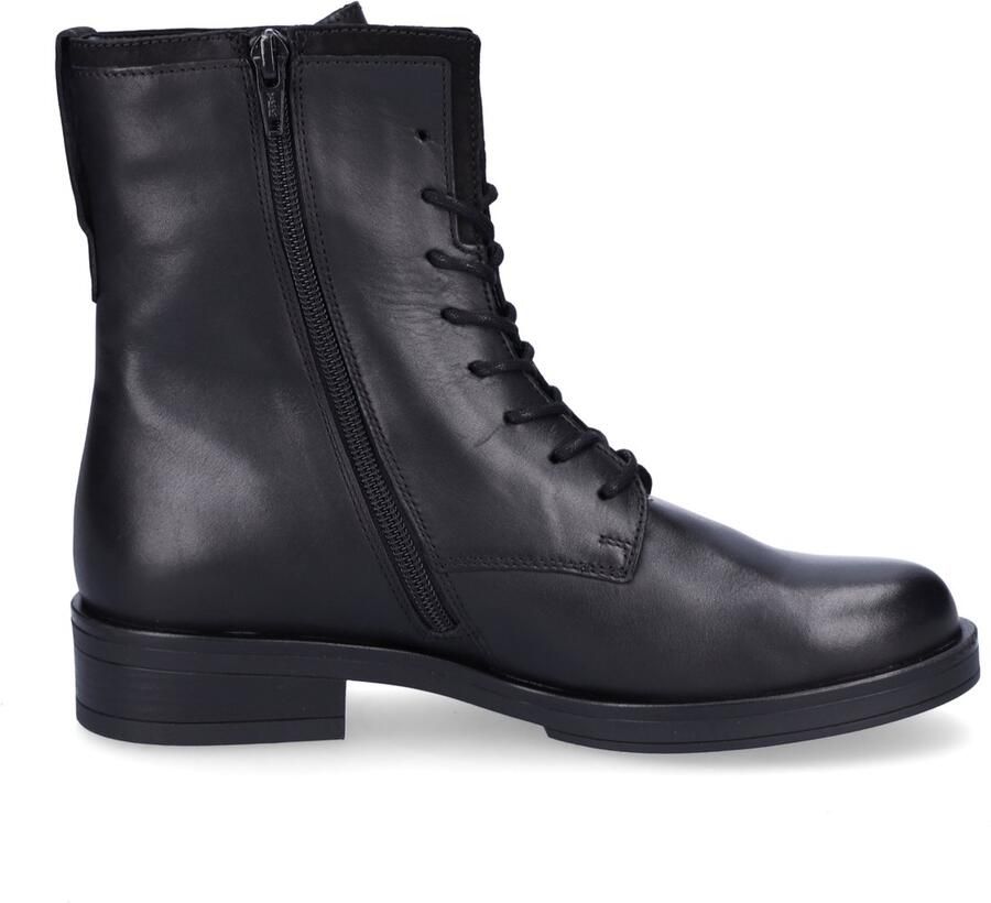 Gabor Zwarte Leren Veterschoenen Black Dames