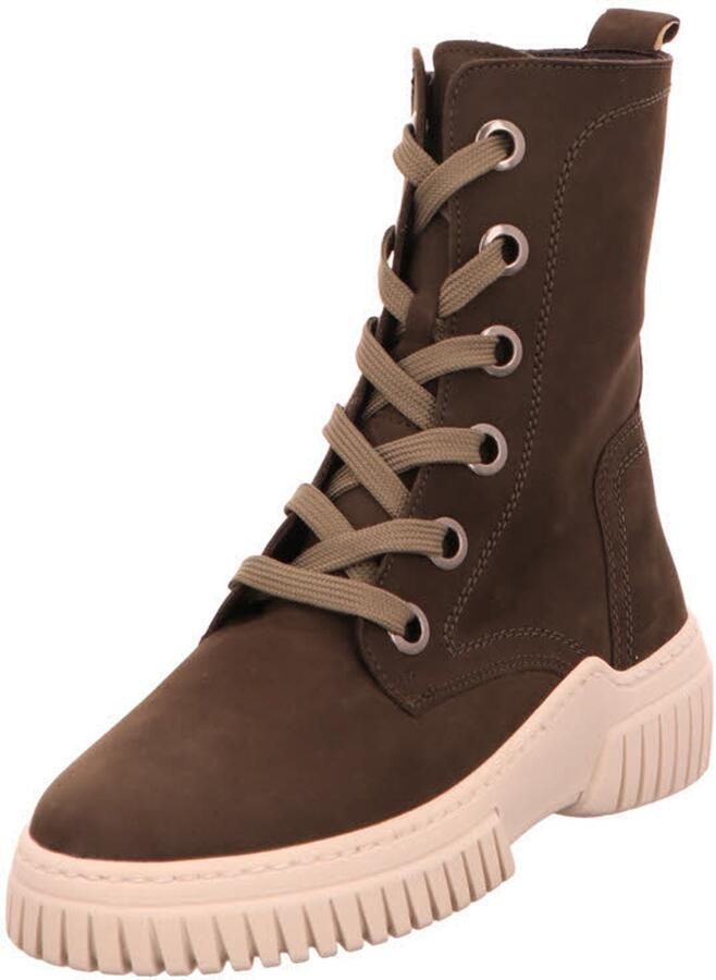 Gabor Beige Nubuck Leren Dames Enkellaarzen