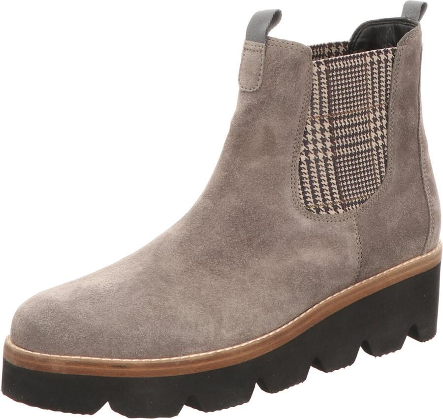 Gabor Chelsea boots met geruite stretchinzet