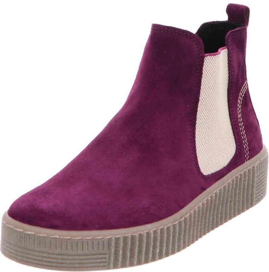 Gabor Chelsea-boots Plateau enkellaars instapschoen met subtiele contrastnaden