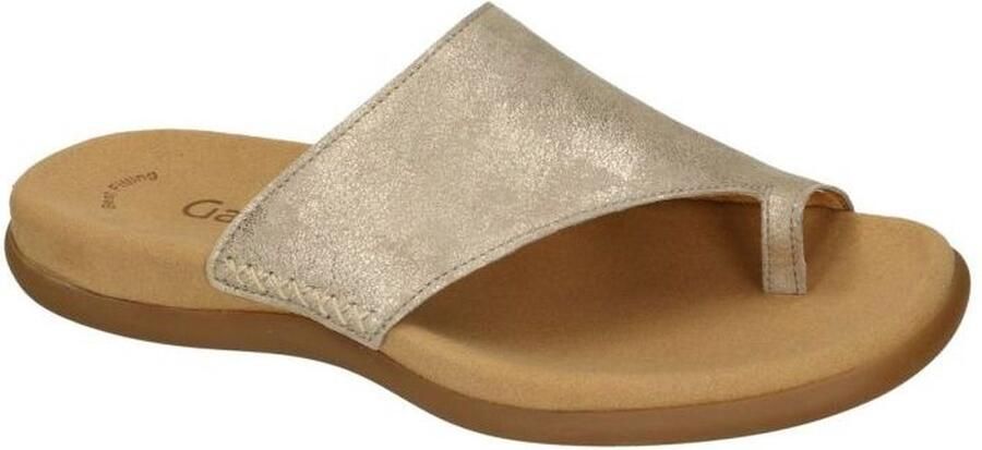 Gabor Iridescent Velvet Leren Teen-Loop Muiltjes Gray Dames - Foto 2