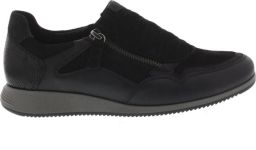 Gabor Moderne Sportieve Zwarte Leren Sneakers Black Dames