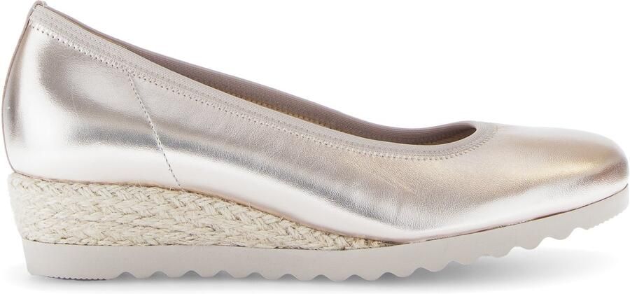Gabor DAMES INSTAPSCHOENEN GOUD 82.641.82 SATIN MET. PUDER (JUTE)