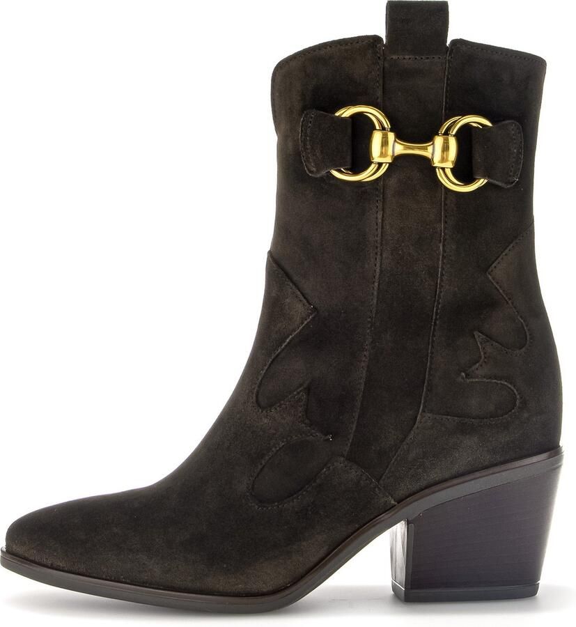 Gabor Western-stijl Suède Enkellaars Beige Dames - Foto 1