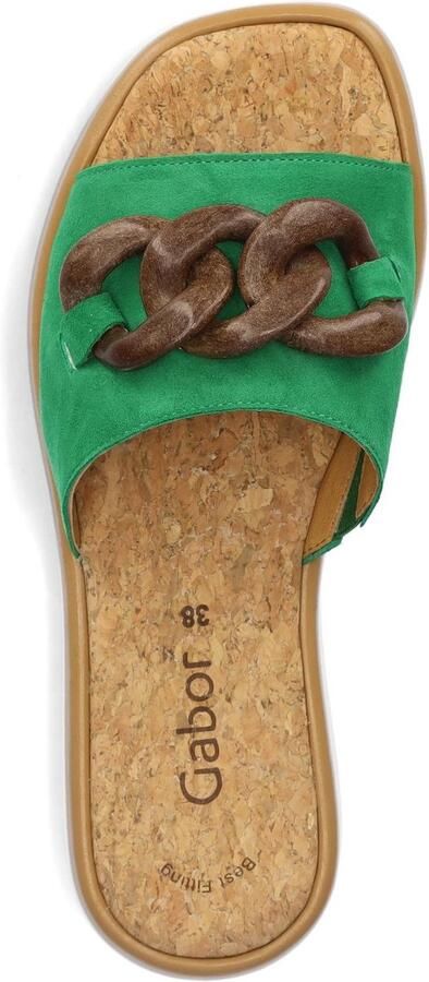 Gabor Groene Suède Muil Sandalen Green Dames - Foto 2