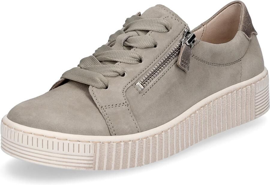 Gabor dames leren sportschoenen rietgroen