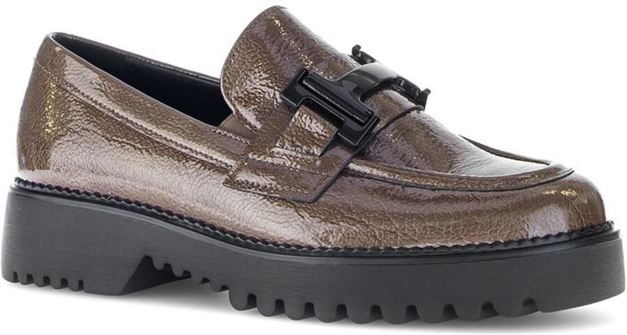 GABOR Loafers Dames 452 Maat: 38 5 Materiaal: Lakleer Kleur: Bruin - Foto 3