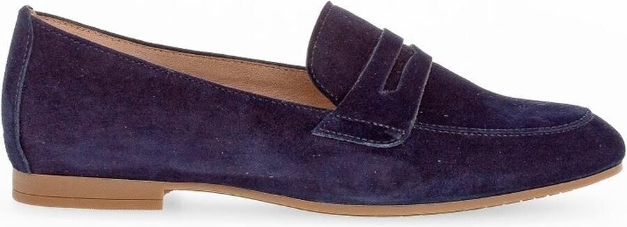Gabor Zwarte Loafers met Klassieke Cut Out Blue Dames