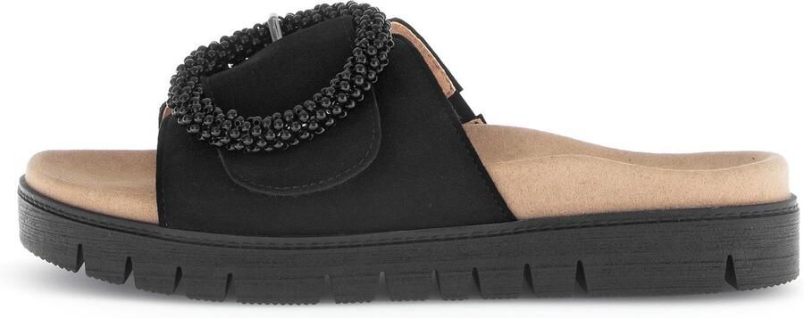 Gabor Slippers plateau zomerschoen slippers met sierparels aan de decoratieve gesp - Foto 2