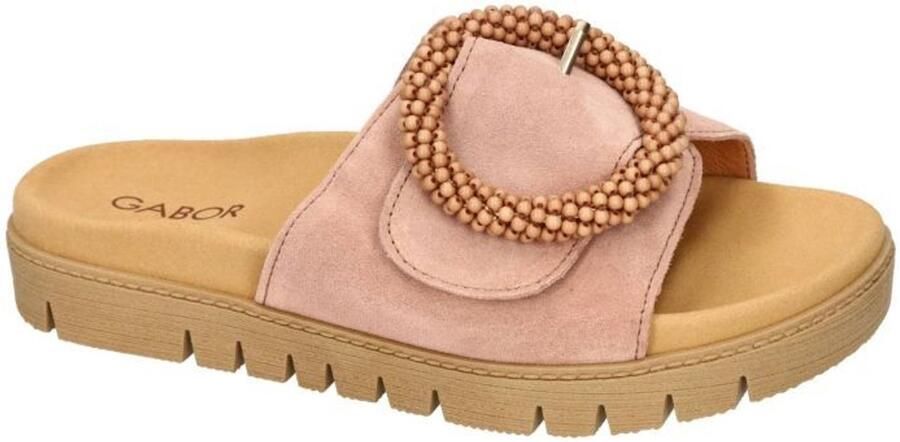 Gabor -Dames oud roze slippers & muiltjes