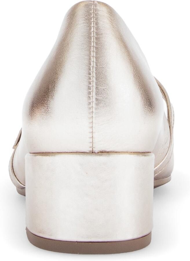 Gabor Gouden metallic leren pumps Yellow Dames