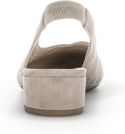 Gabor Velours Leren Slingback Sandalen Beige Dames
