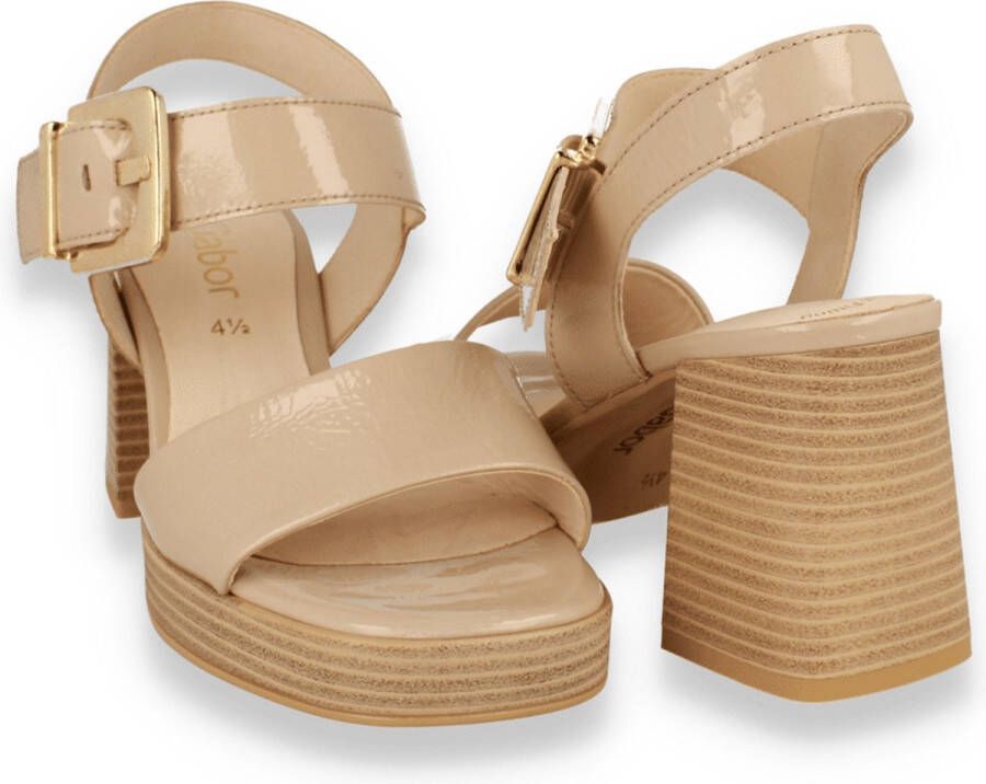 Gabor Dames Sandaal Beige Lak BEIGE