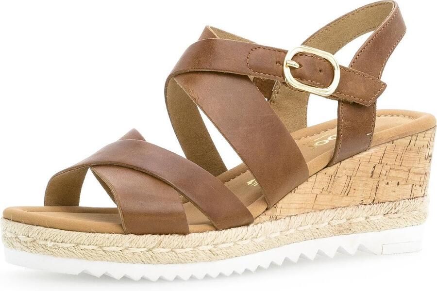 Gabor Comfort sandalen met sleehak cognac