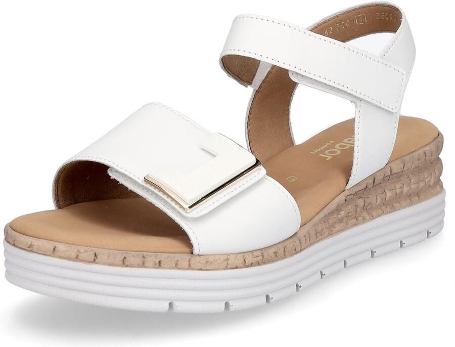 Gabor Sandaaltjes Genua sleehak zomerschoen sandalen met klittenbandsluitingen breedte g