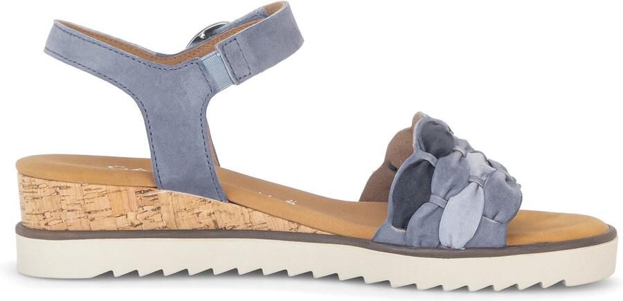 Gabor Sandaal Jeans Blauw Nubuck Combi Vlecht - Foto 3