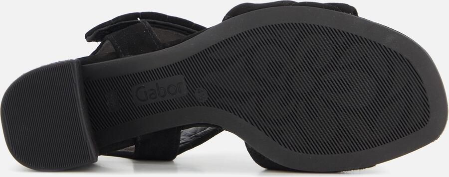 Gabor Zwarte Suède Sandalette met 6cm Hak Black Dames - Foto 12