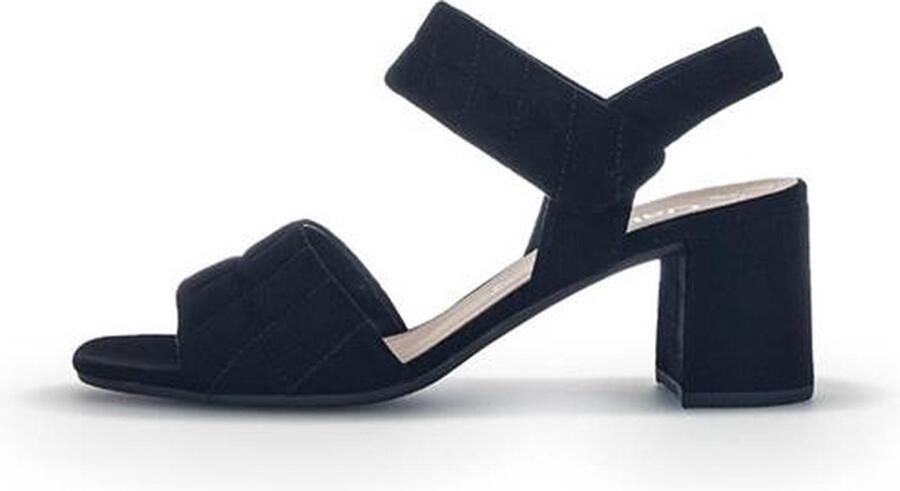 Gabor Zwarte Suède Sandalette met 6cm Hak Black Dames - Foto 8