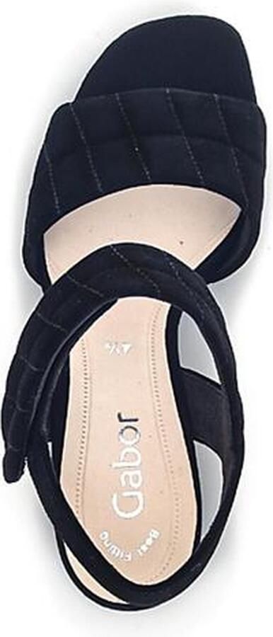 Gabor Zwarte Suède Sandalette met 6cm Hak Black Dames - Foto 11