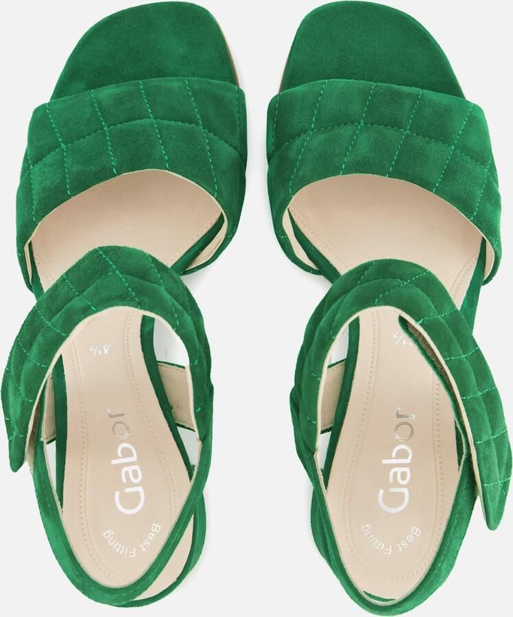 Gabor 21.711.19 Samth. Verde-sandalen met hak-pumps - Foto 3