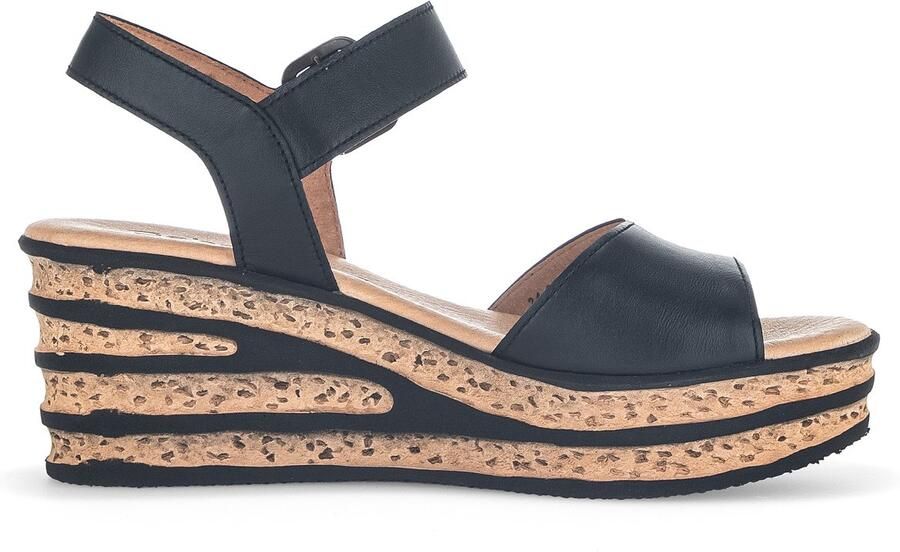 GABOR Sandaal ' Plateau Sandale schwarz Nappa 84.651.27' zwart