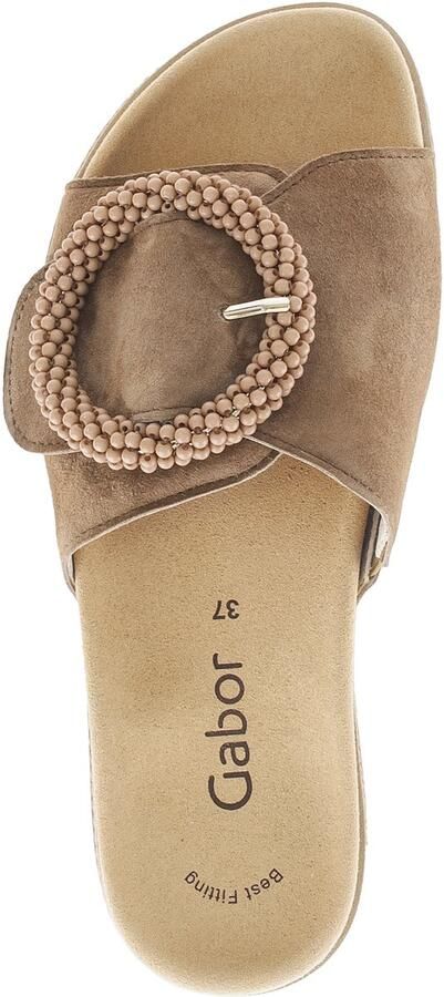 Gabor Dames Slippers 83.745.18 Peanut Taupe - Foto 3