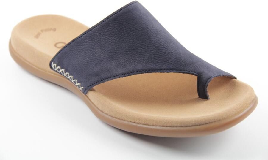 Gabor Teenslippers sleehak zomerschoen dianette met contrastkleurig borduursel