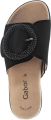 Gabor Slippers plateau zomerschoen slippers met sierparels aan de decoratieve gesp - Zwart