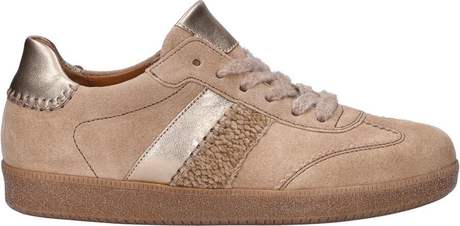 Gabor zandkleurige suède dames sneakers - Foto 2