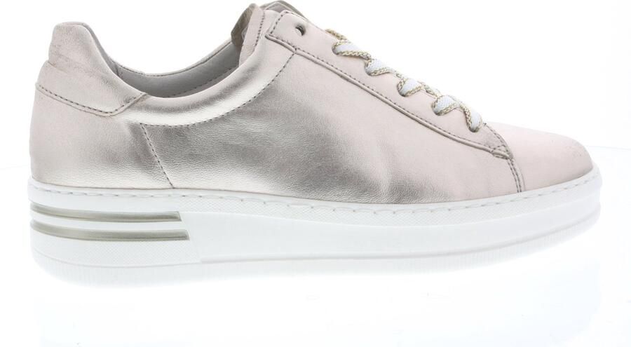Gabor Roségouden Metallic Sneakers met Optifit Voetbed Yellow Dames