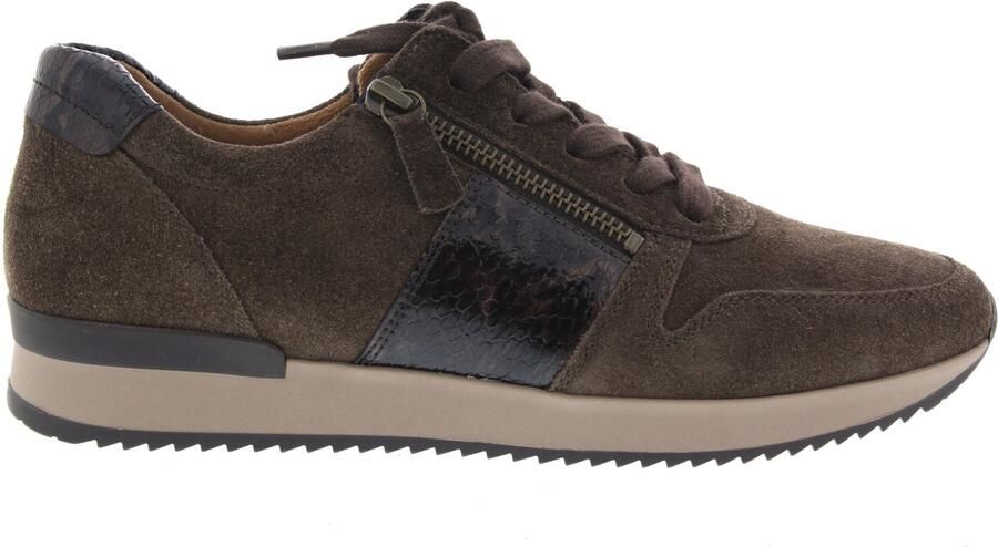 Gabor Dames Lage sneakers Chunky zool 6019 Bruin Suède - Foto 8