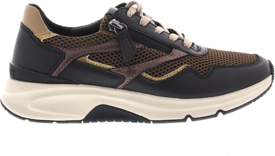 Gabor Rollingsoft Dames Sneakers Gabor 76.896.43 Rolling Soft Brons