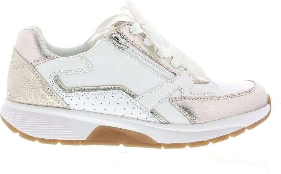 Gabor Rollingsoft Sneaker Veter en Rits Wit Goud Leer - Foto 13
