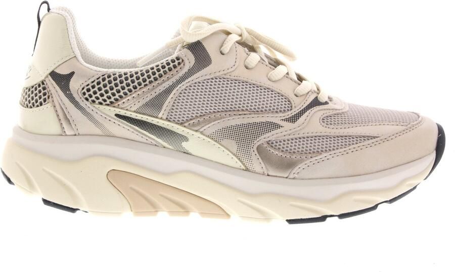 Gabor 86.936.39 Rolling Soft Sneakers Beige Leer en Mesh Dames Breed Beige - Foto 2