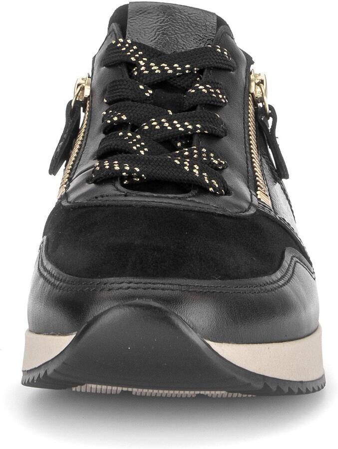 Gabor 6019.01.001 Sneakers Zwart Leer en Suede Zwart - Foto 2
