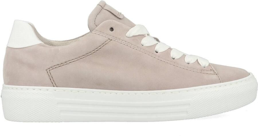 Gabor Plateausneakers Florence vrijetijdsschoen lage schoen veterschoen met decoratieve stiksels g-breedte