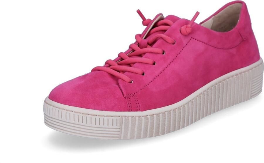 GABOR Sneakers laag 'Klassischer Schnürschuh Damen 43.331.10 Echtleder in rot' rood