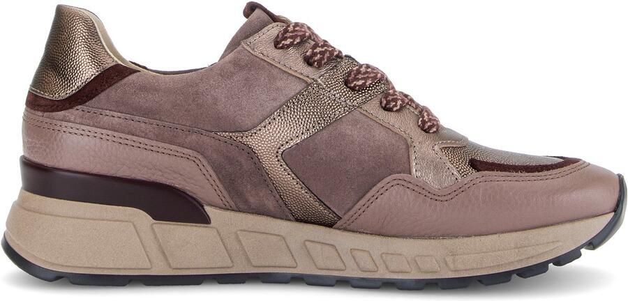 Gabor 6023.01.003 Lizart Velour Rosewood Metal Comfort Sneaker Dames - Foto 2