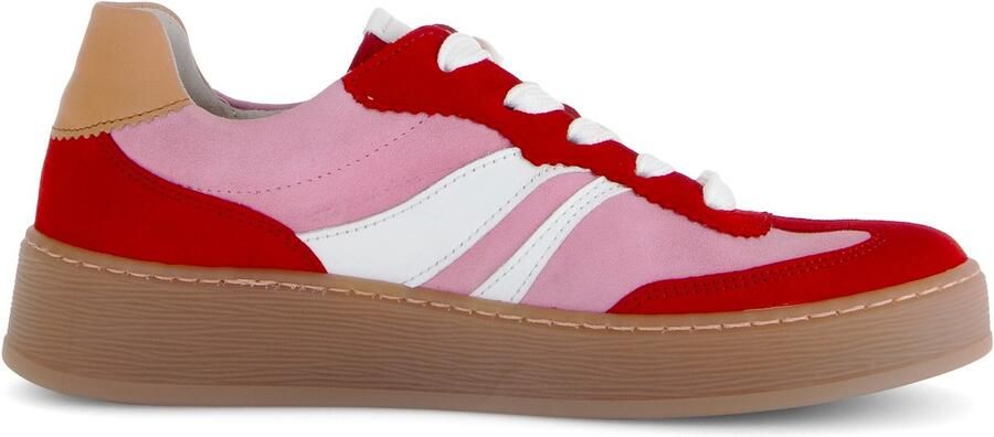 Gabor -art-86.475 48-sneaker-dames-roze-rood-nubuck