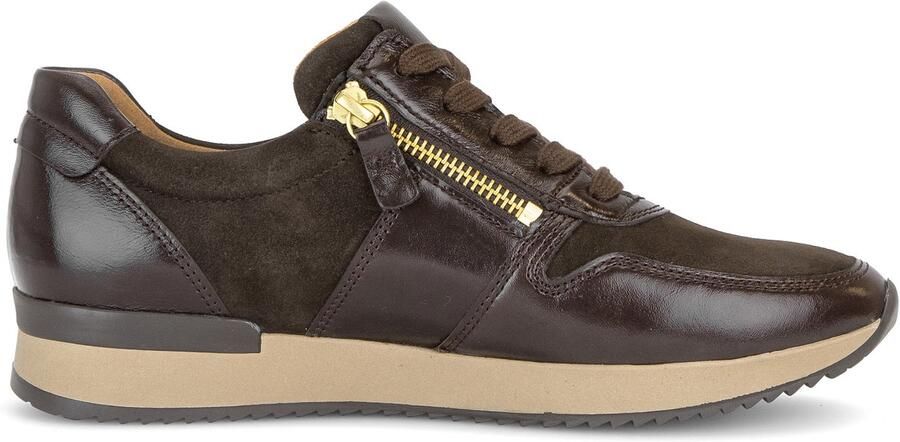 Gabor art. 6019.01.005 bruin sneaker dames veter rits