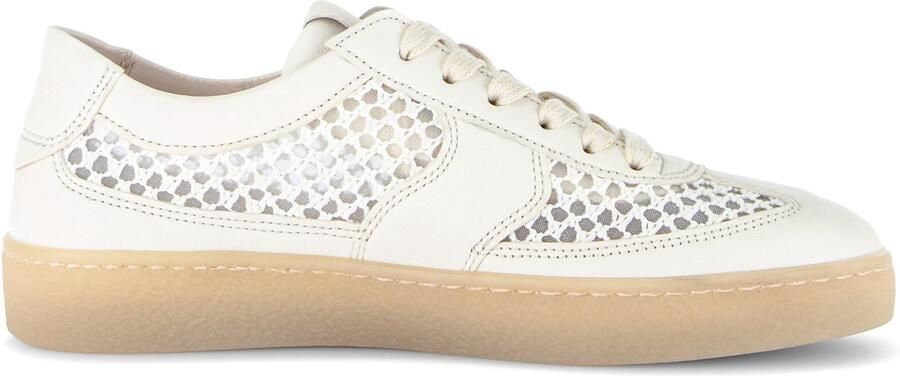 Gabor 83.341.43 vanilla combi dames sneaker nappa raffia